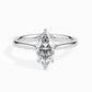 50 Pointer Marquise Lab Diamond Eleanor Solitaire Ring