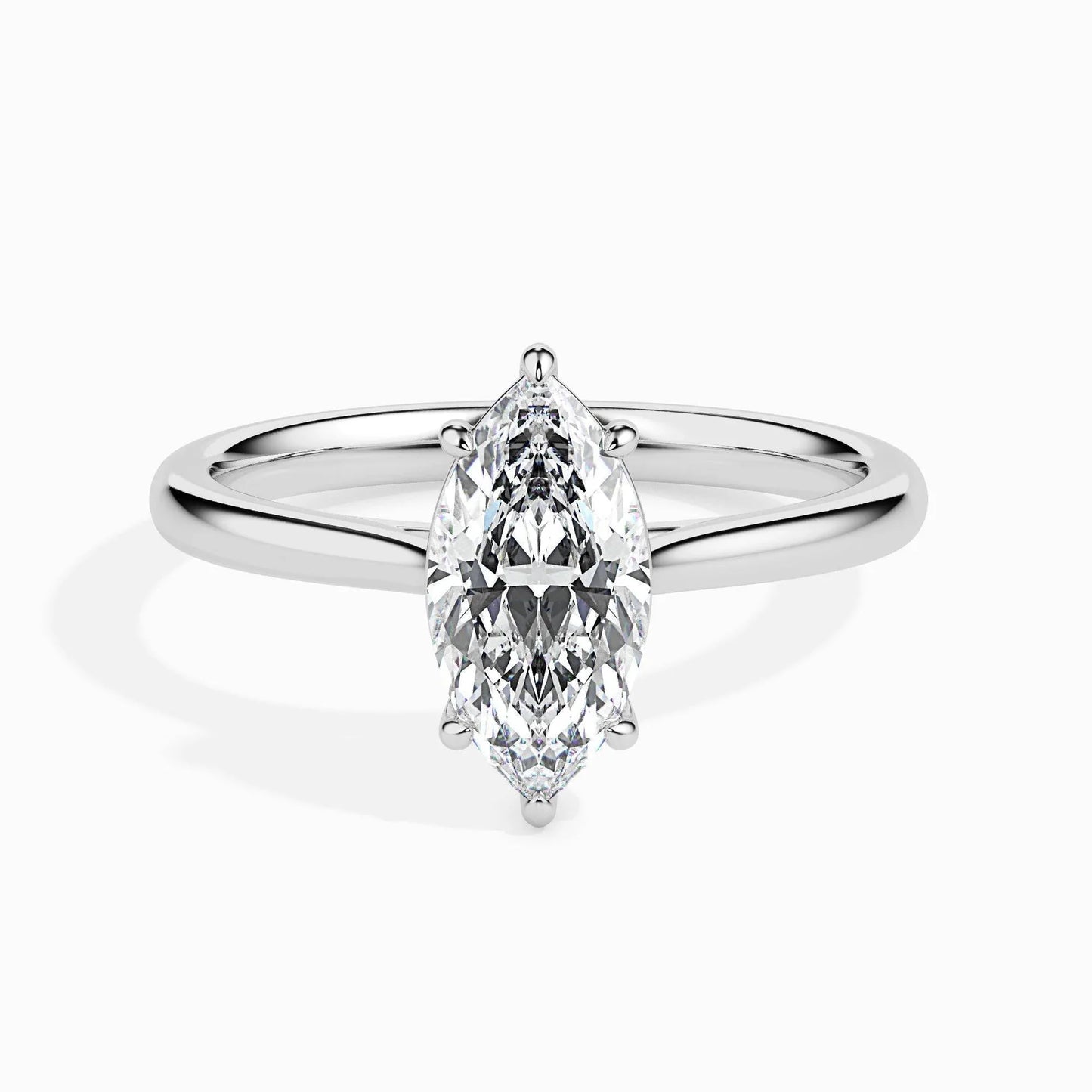 50 Pointer Marquise Lab Diamond Eleanor Solitaire Ring