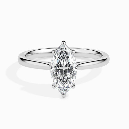 50 Pointer Marquise Lab Diamond Eleanor Solitaire Ring