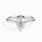 1ct Pear Lab Diamond Sole Solitaire Ring
