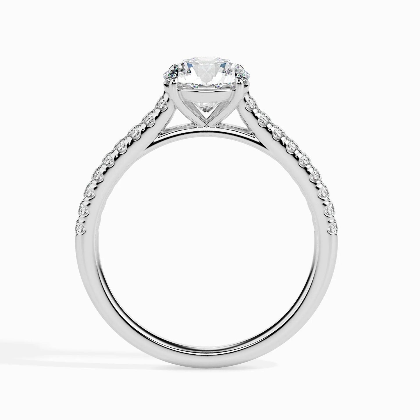1ct Round Lab Diamond Wed Solitaire Ring