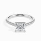 Hermit 1ct Princess Lab Diamond Ring