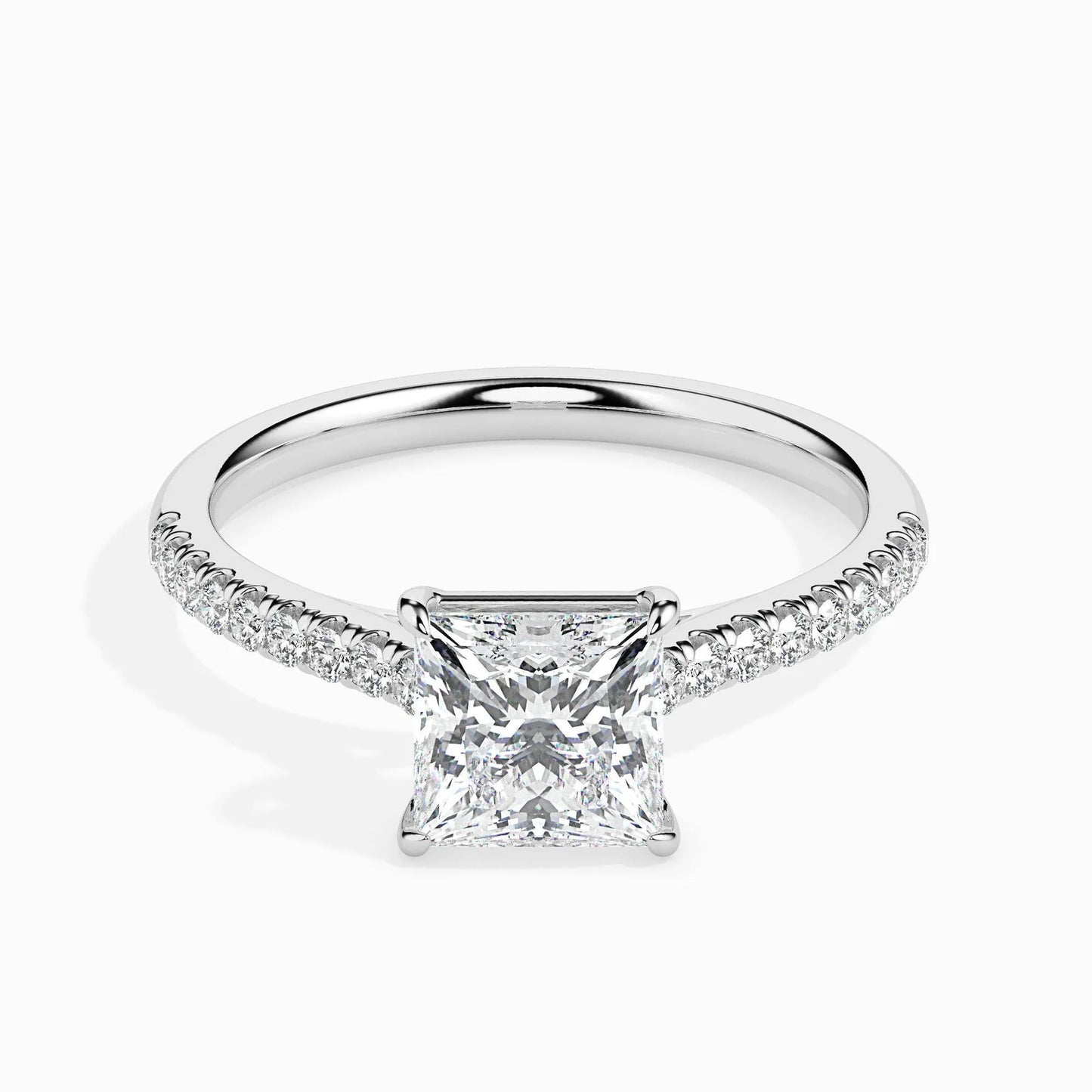 Hermit 1ct Princess Lab Diamond Ring