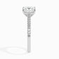 1ct Princess Lab Diamond Hermit Solitaire Ring