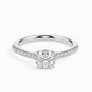 50 Pointer Cushion Lab Diamond Solo Solitaire Ring