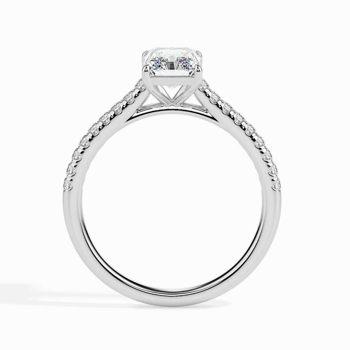 1ct Rediant Lab Diamond Waver Solitaire Ring