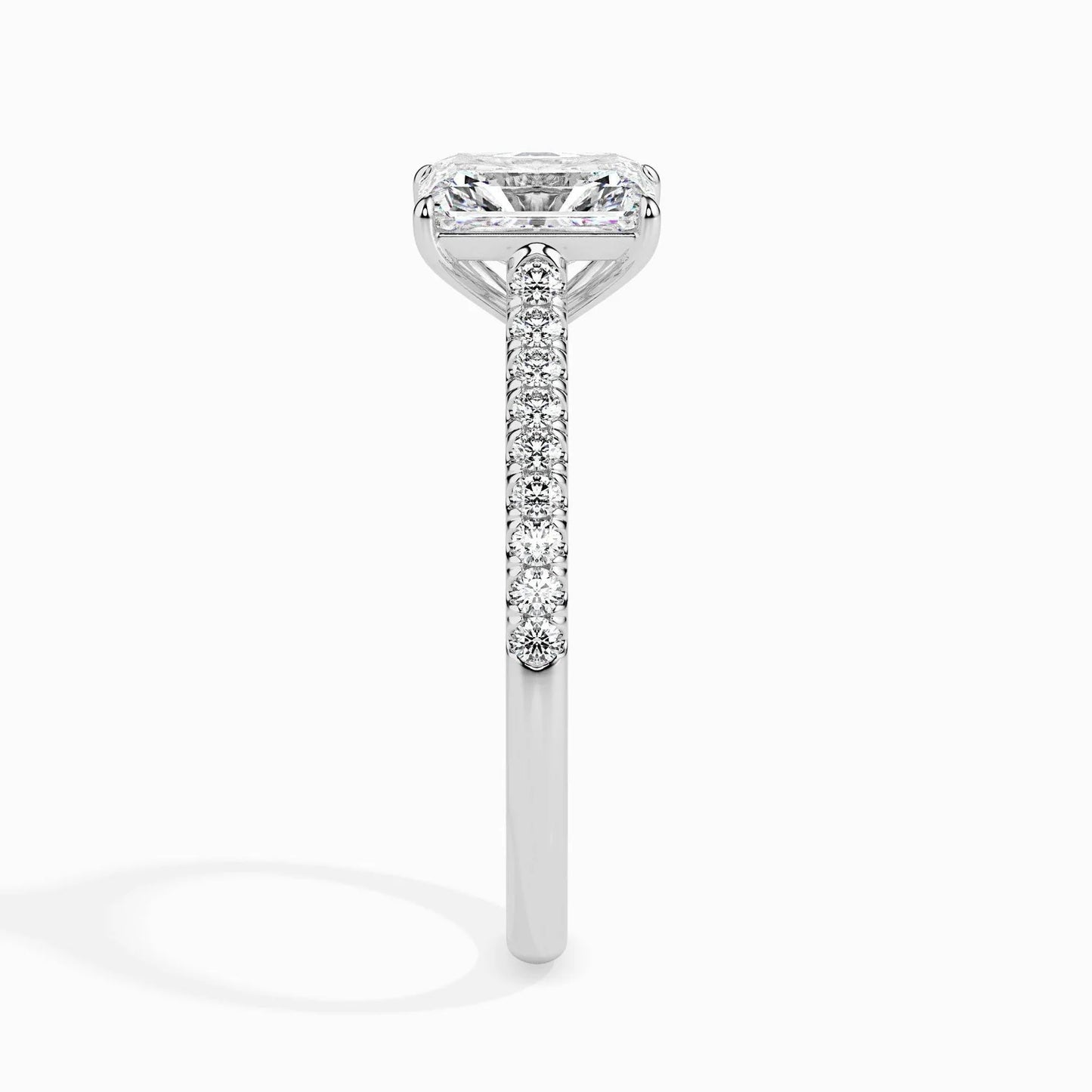 1ct Rediant Lab Diamond Waver Solitaire Ring