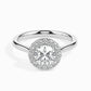 1ct Round Halo Lab Diamond Hunk Ring