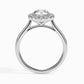 1ct Round Halo Lab Diamond Hunk Ring