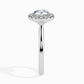 1ct Round Halo Lab Diamond Hunk Ring