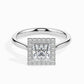 Vivian 1ct Princess Halo Lab Diamond Ring
