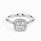 50 Pointer Cushion Halo Lab Diamond Vapor Ring