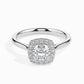 Vapor 1ct Cushion Halo Lab Diamond Ring