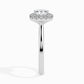 50 Pointer Cushion Halo Lab Diamond Vapor Ring