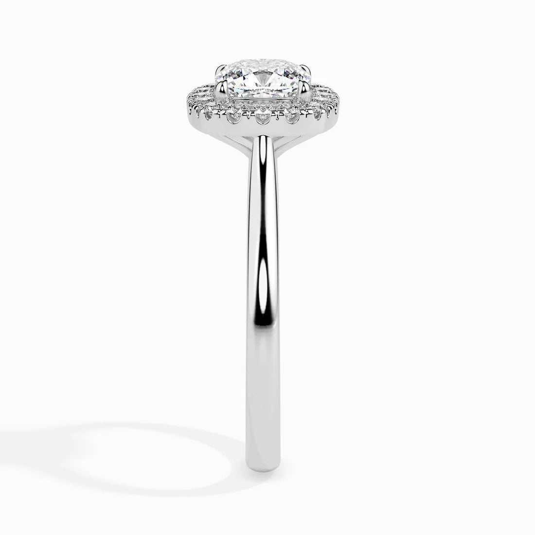 Vapor 1ct Cushion Halo Lab Diamond Ring