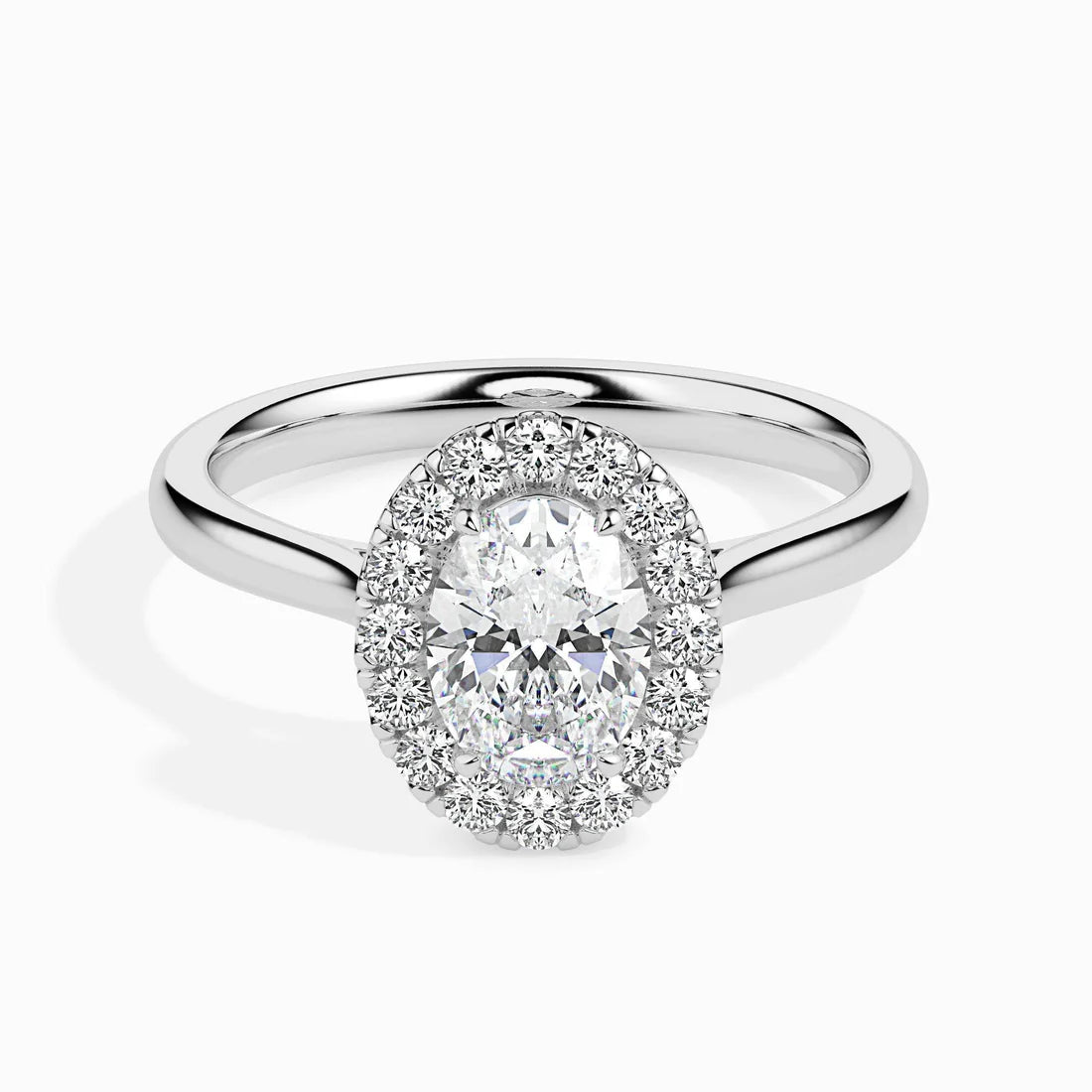 50 Pointer Oval Halo Lab Diamond Actual Ring
