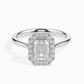 Exact Halo 1ct Emerald Lab Diamond Ring