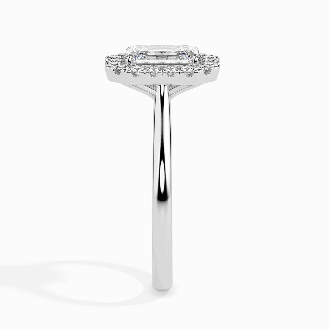 Exact Halo 1ct Emerald Lab Diamond Ring