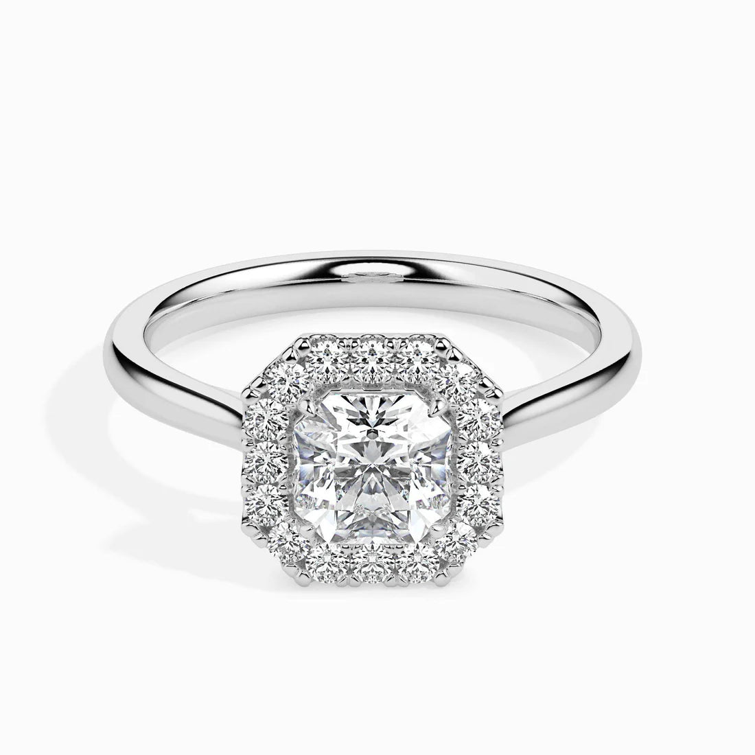 Eden Halo 1ct Asscher Lab Diamond Ring
