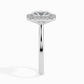 1ct Rediant Halo Lab Diamond Fictile Ring