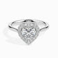 Welkin 1ct Heart Halo Lab Diamond Ring