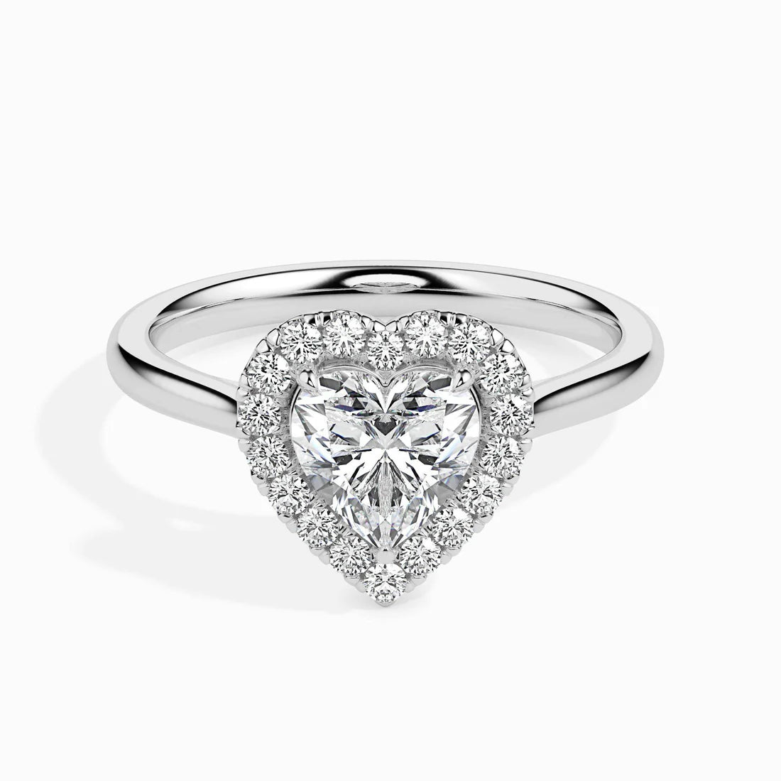 Welkin 1ct Heart Halo Lab Diamond Ring