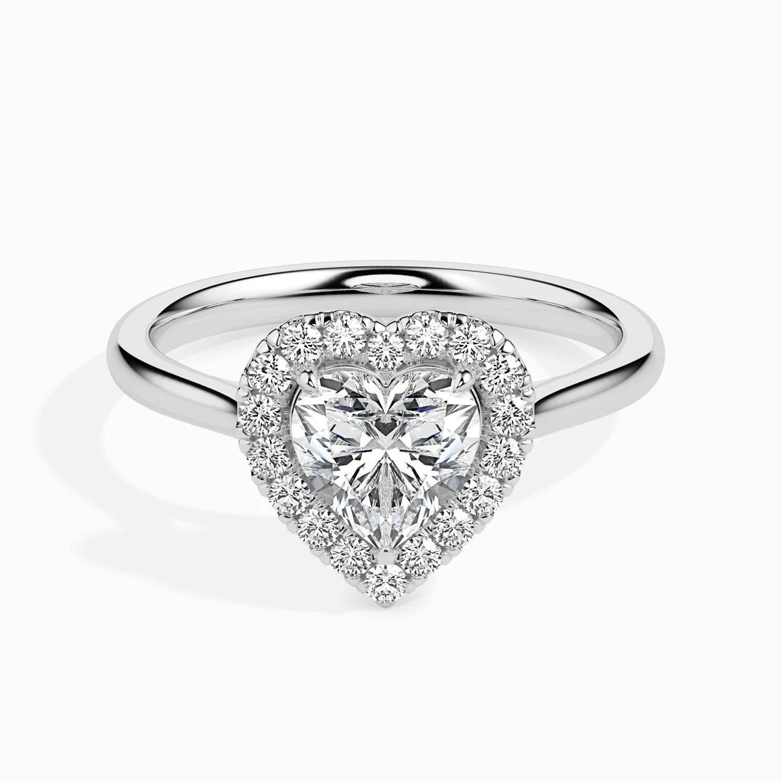 50 Pointer Heart Halo Lab Diamond Welkin Ring