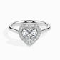 1ct Heart Halo Lab Diamond Welkin Ring