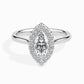 Flourish Halo 1ct Marquise Lab Diamond Ring