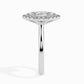 50 Pointer Marquise Halo Lab Diamond Flourish Ring