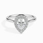 50 Pointer Pear Halo Lab Diamond Sprico Ring