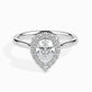 Sprico 1ct Pear Halo Lab Diamond Ring