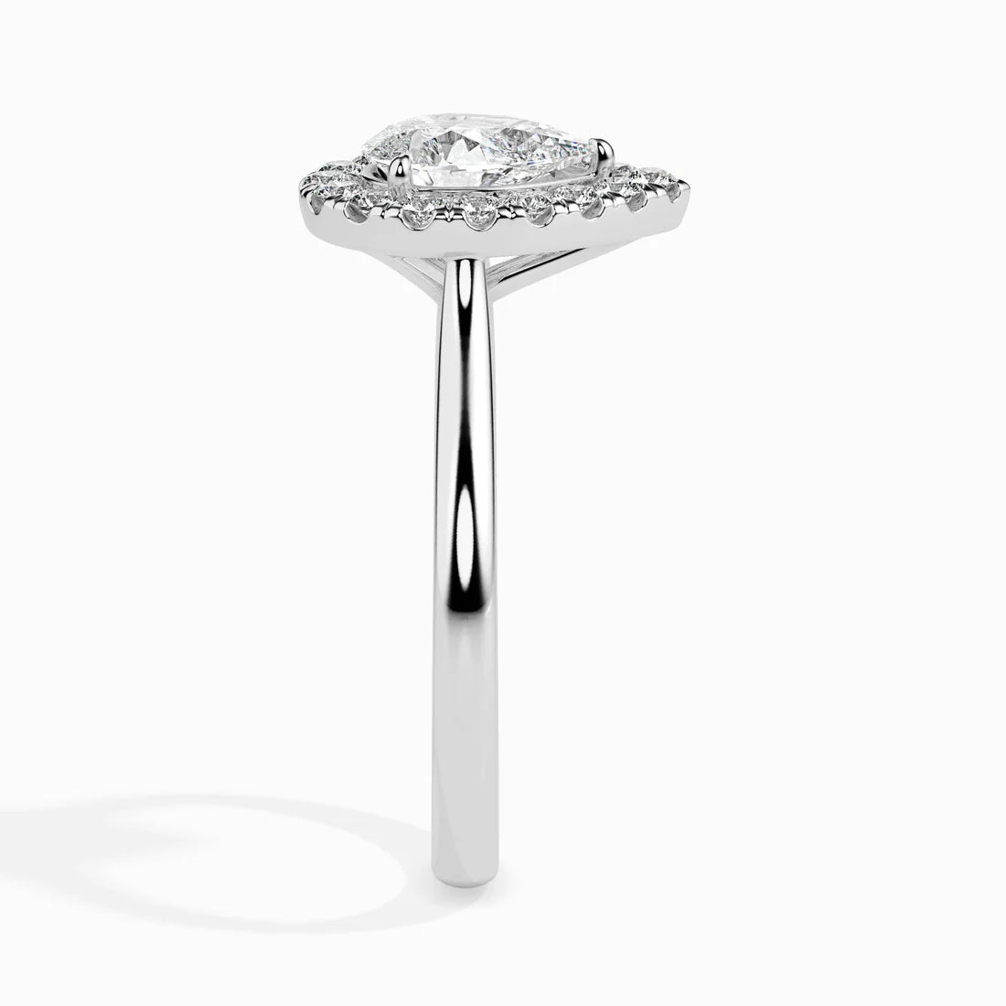 Sprico 1ct Pear Halo Lab Diamond Ring
