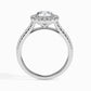 50 Pointer Round Halo Lab Diamond Sage Ring