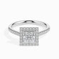 Brianna Halo 1ct Princess Lab Diamond Ring