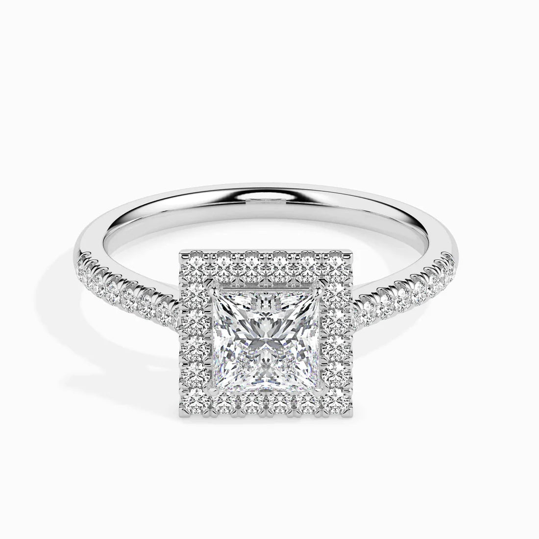 Brianna Halo 1ct Princess Lab Diamond Ring