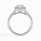 1ct Cushion Halo Lab Diamond Stretch Ring