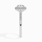 1ct Cushion Halo Lab Diamond Stretch Ring