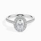 50 Pointer Oval Halo Lab Diamond Bliss Ring