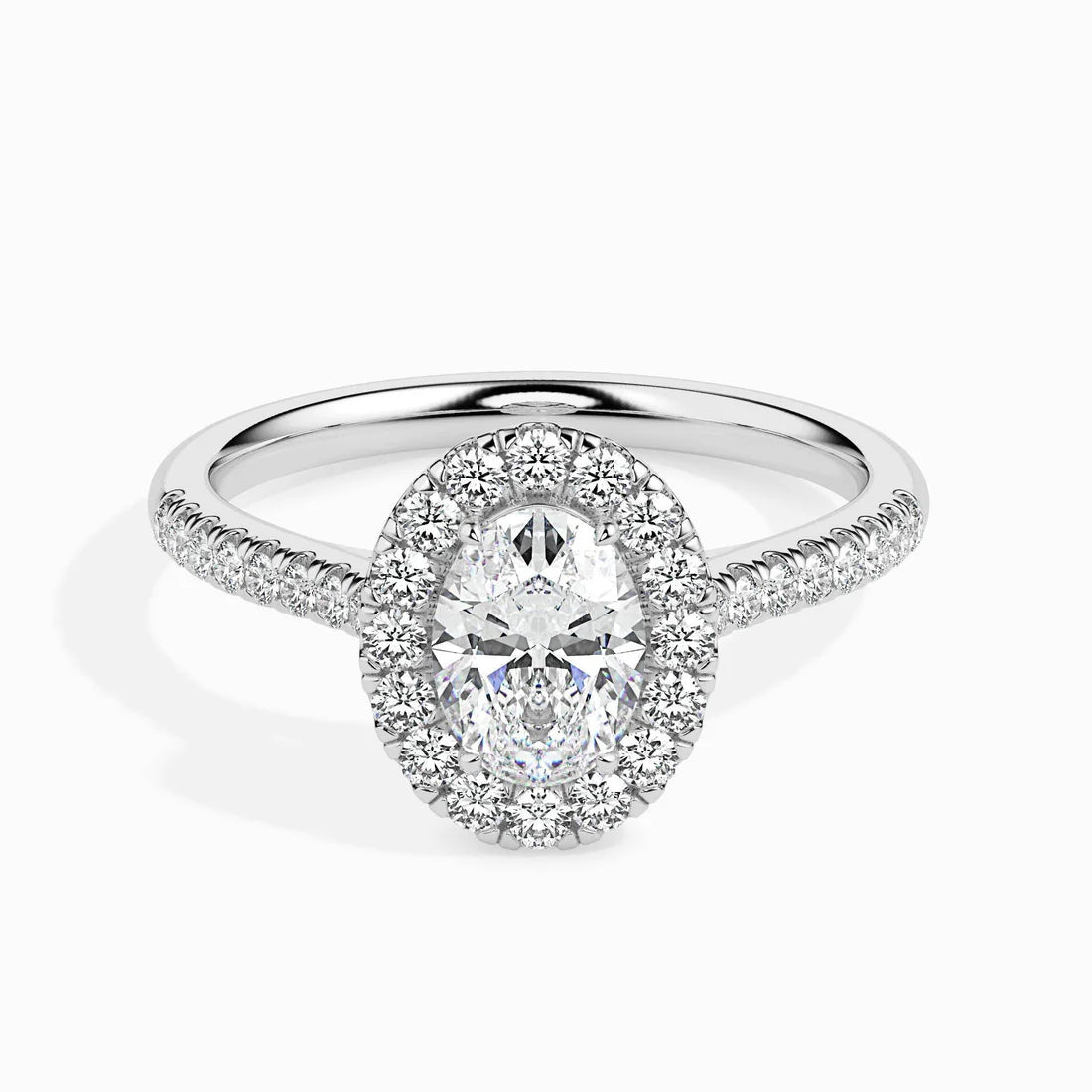 50 Pointer Oval Halo Lab Diamond Bliss Ring