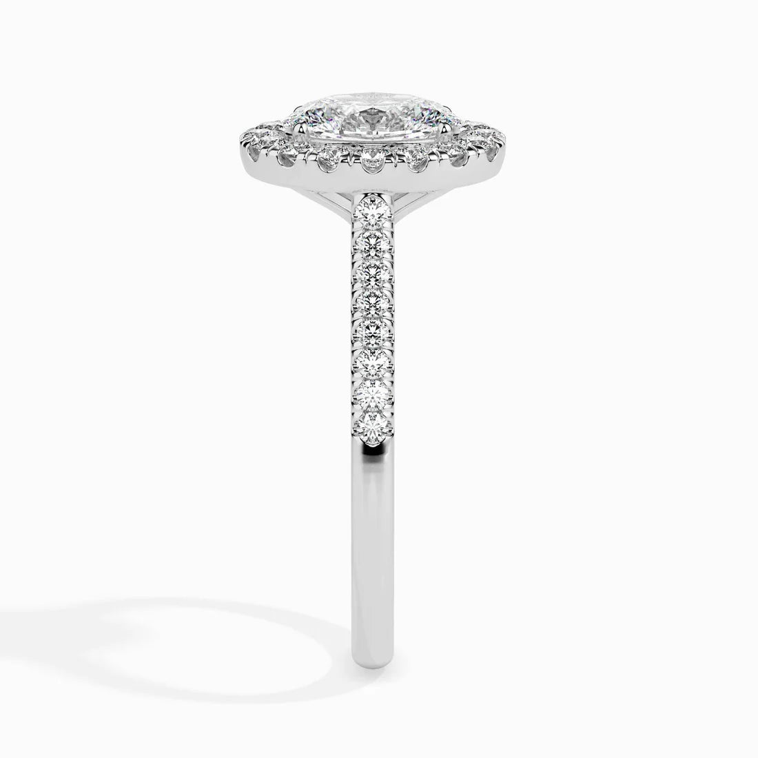 50 Pointer Oval Halo Lab Diamond Bliss Ring