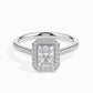 1ct Rediant Halo Lab Diamond Span Ring