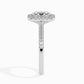 1ct Rediant Halo Lab Diamond Span Ring