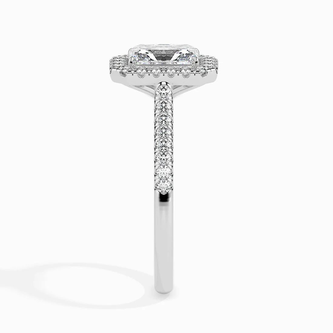 1ct Rediant Halo Lab Diamond Span Ring