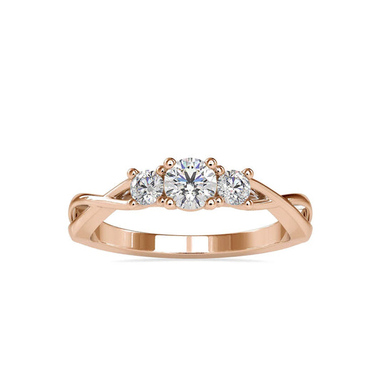 Lisa Three Stone Lab Diamond Ring