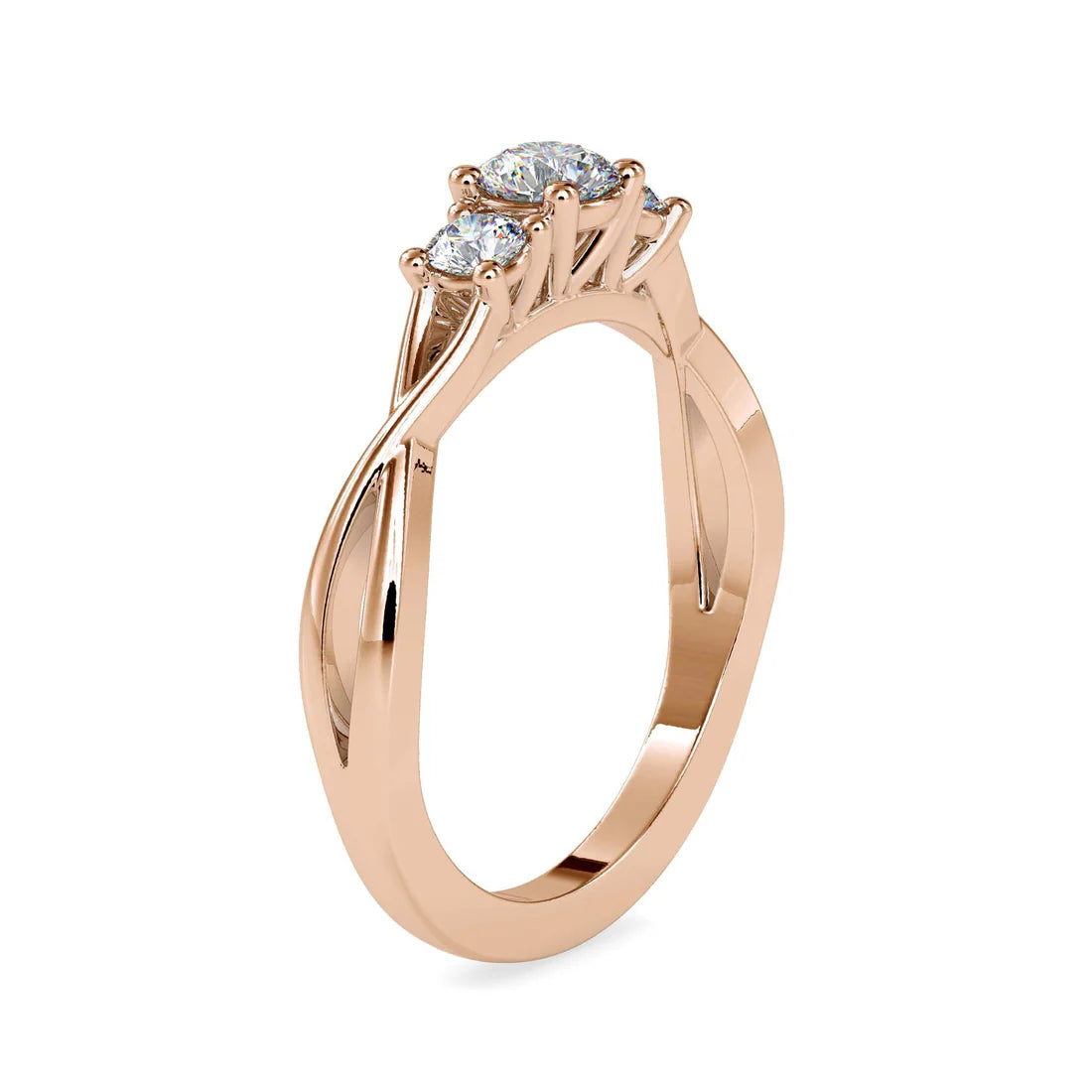 Lisa Three Stone Lab Diamond Ring