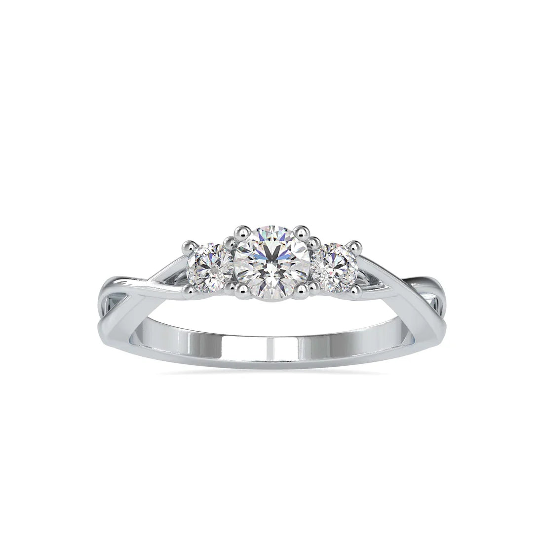 Lisa Three Stone Lab Diamond Ring