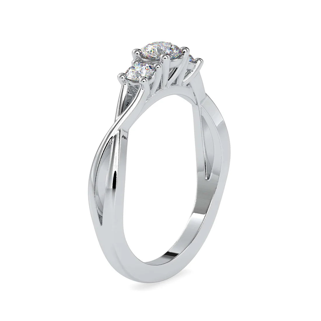 Lisa Three Stone Lab Diamond Ring