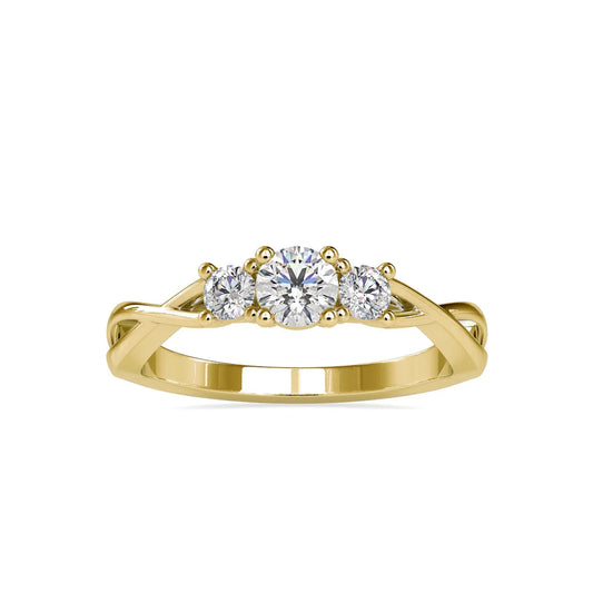 Lisa Three Stone Lab Diamond Ring