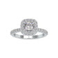 Cushion Halo 0.70 Pointer Round Lab Diamond Ring